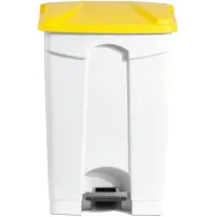 Poubelle plastique jaune à pédale 45 litres