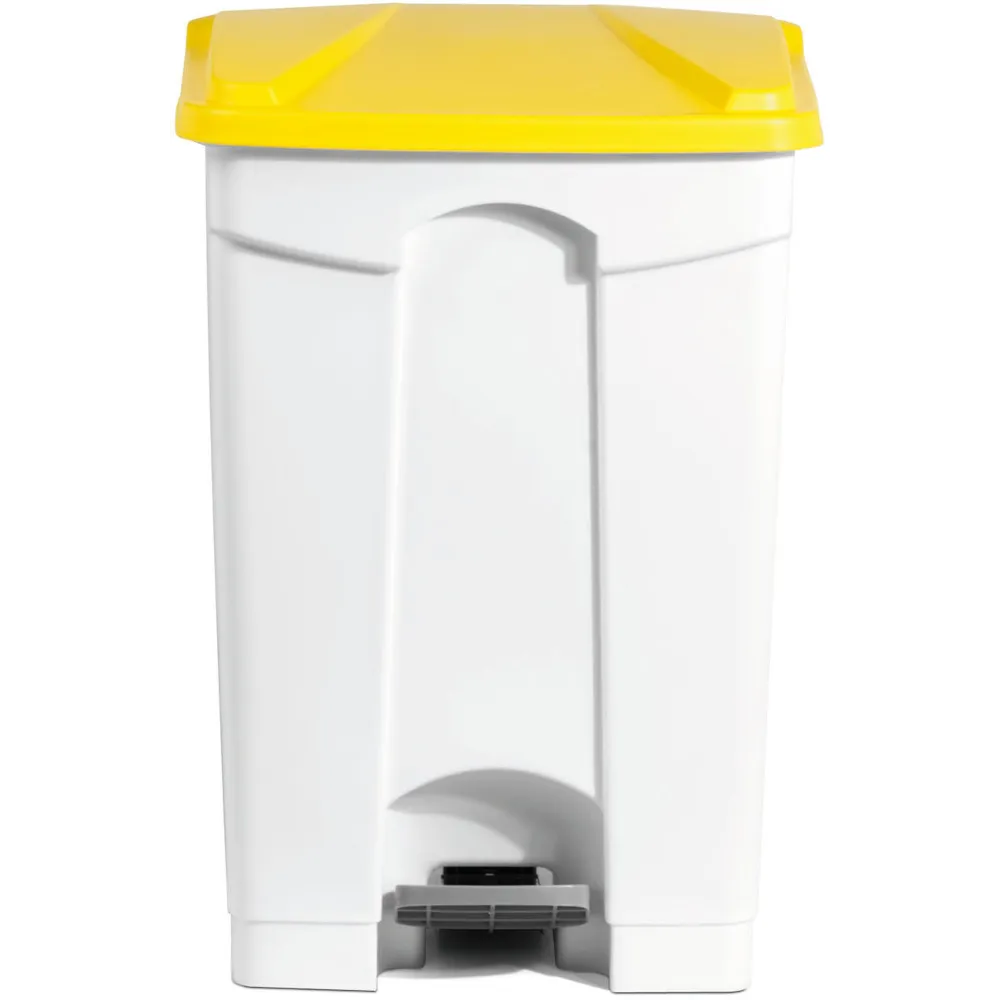Poubelle plastique jaune à pédale 45 litres