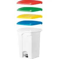 Poubelle à pédale jaune 45L tri sélectif