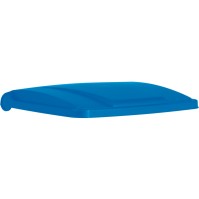 Poubelles plastiques à pédale 70L bleues lot de 3