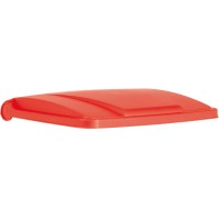 Poubelle à pédale rouge 70L pour tri sélectif