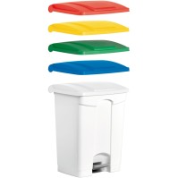 Poubelle verte à pédale 70L pour tri sélectif