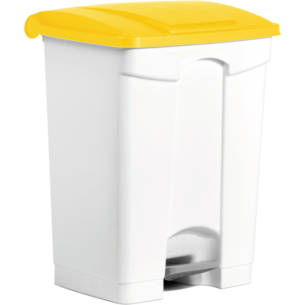 Poubelle à pédale plastique jaune 70L Poubelle à pédale plastique jaune 70L
