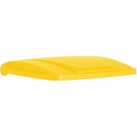 Poubelle plastique à pédale 70L jaune pour tri sélectif