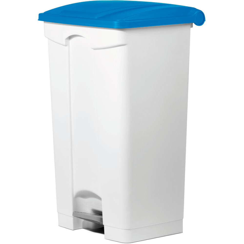 Poubelle plastique bleue à pédale 90 litres Poubelle plastique bleue à pédale 90 litres