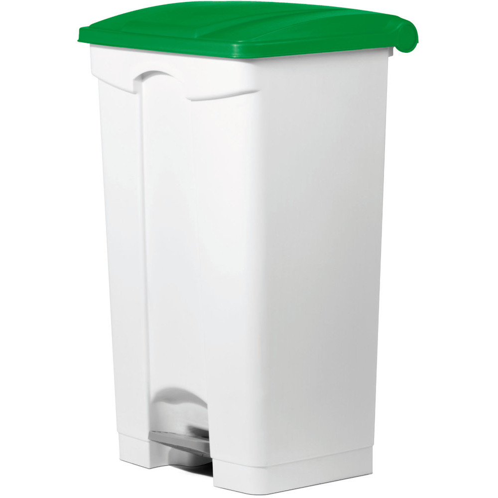 Poubelle plastique verte à pédale 90L lot de 3 Poubelle plastique verte à pédale 90L lot de 3