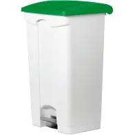 Poubelle plastique verte 90L à pédale pratique et durable
