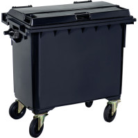 Conteneur extérieur mobile 770 litres gris