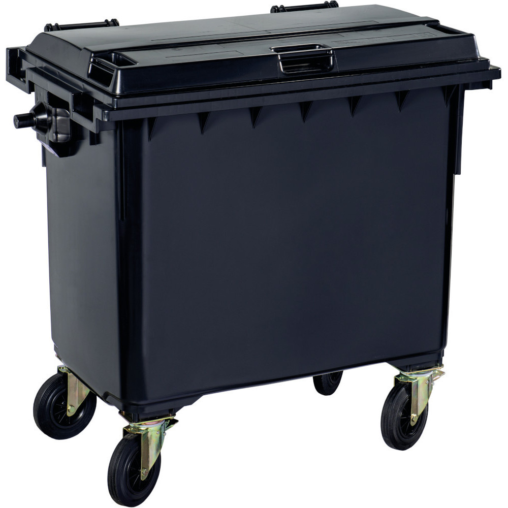Conteneur extérieur mobile 770 litres gris Conteneur extérieur mobile 770 litres gris