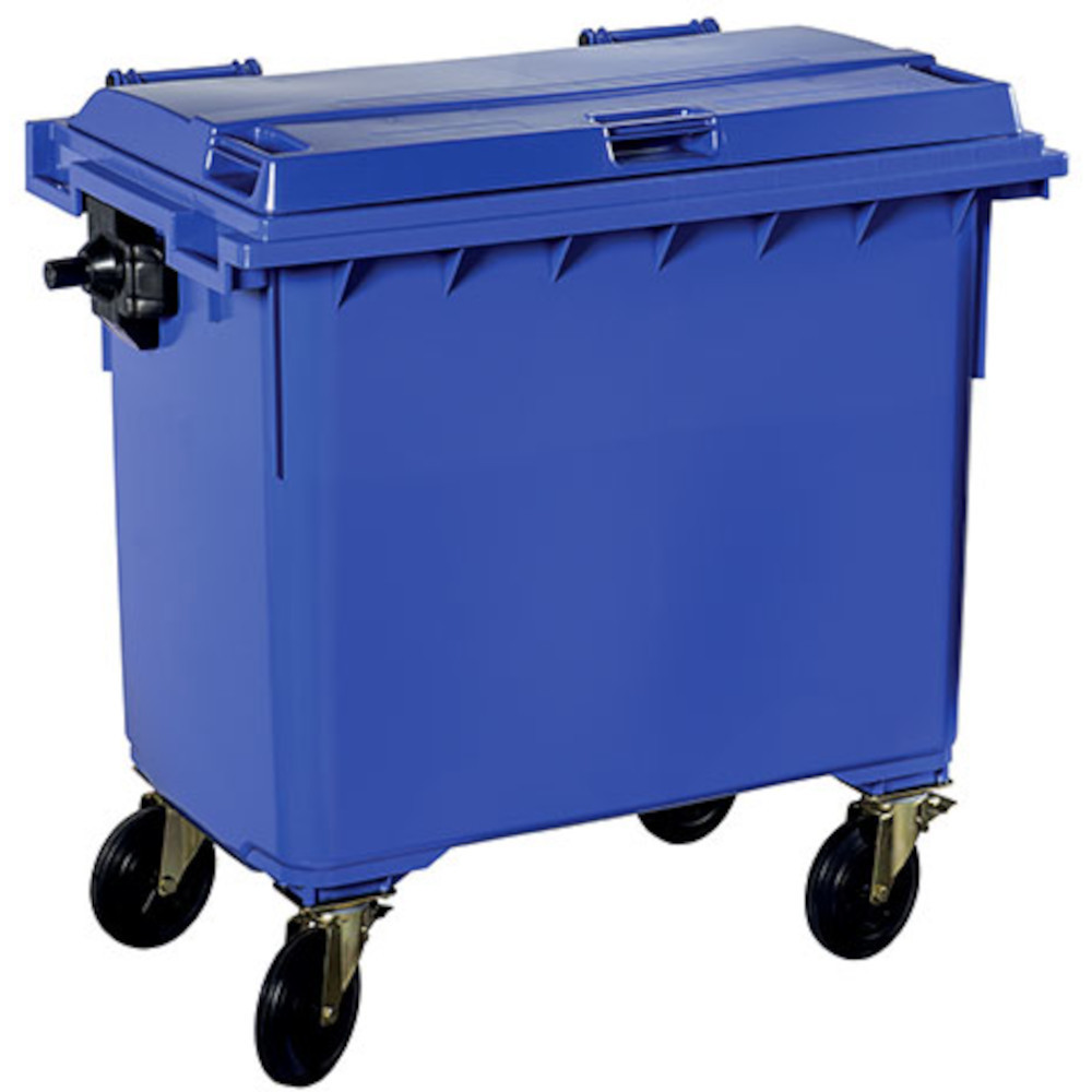 Conteneur extérieur bleu 770 litres mobile Conteneur extérieur bleu 770 litres mobile