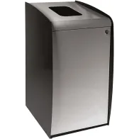 Borne à déchets avec ouverture frontale couleur grise