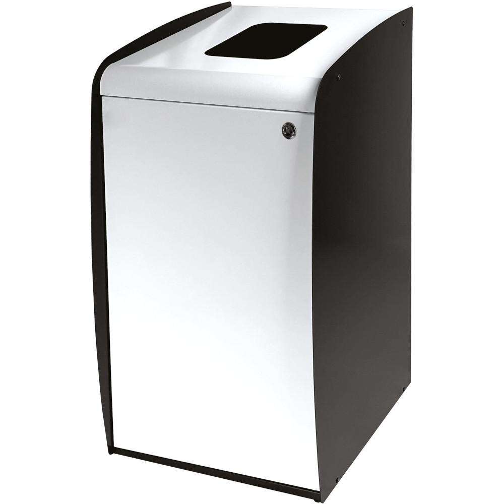 Borne déchets façade blanche ouverture pratique design moderne Borne déchets façade blanche ouverture pratique design moderne