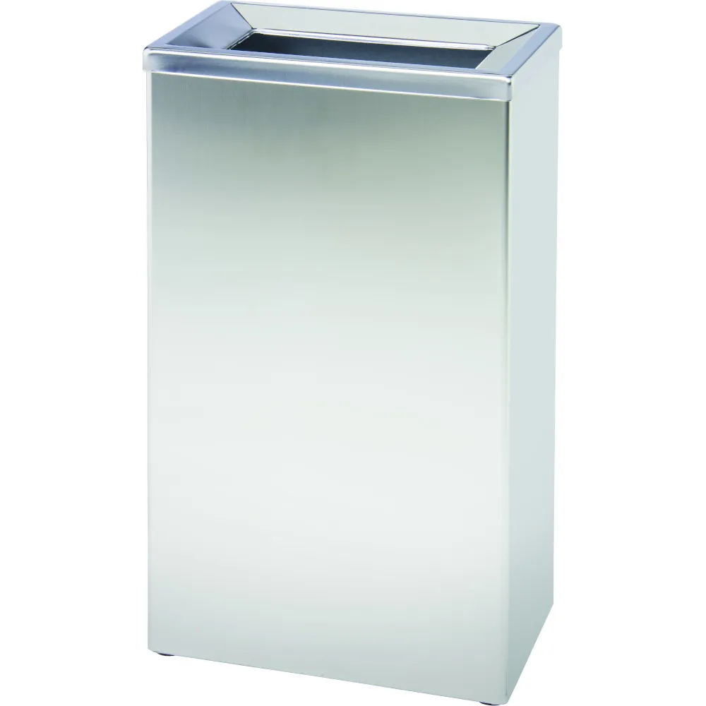 Corbeille à ouverture haute inox brossé 25 litres