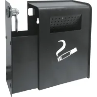 Cendrier mural sécurisé en acier pour 1000 mégots