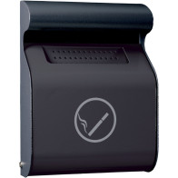 Cendrier mural gris robuste anti-vandalisme 3 litres extérieur