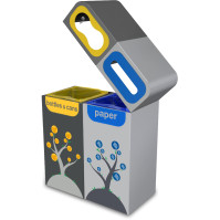 Poubelle ludique 120L pour tri sélectif en école