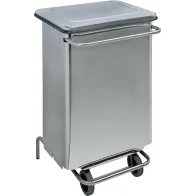 Conteneur cuisine professionnel 70L inox brillant mobile élégant