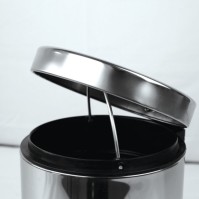Poubelles rondes inox 5L lot de 8 élégantes