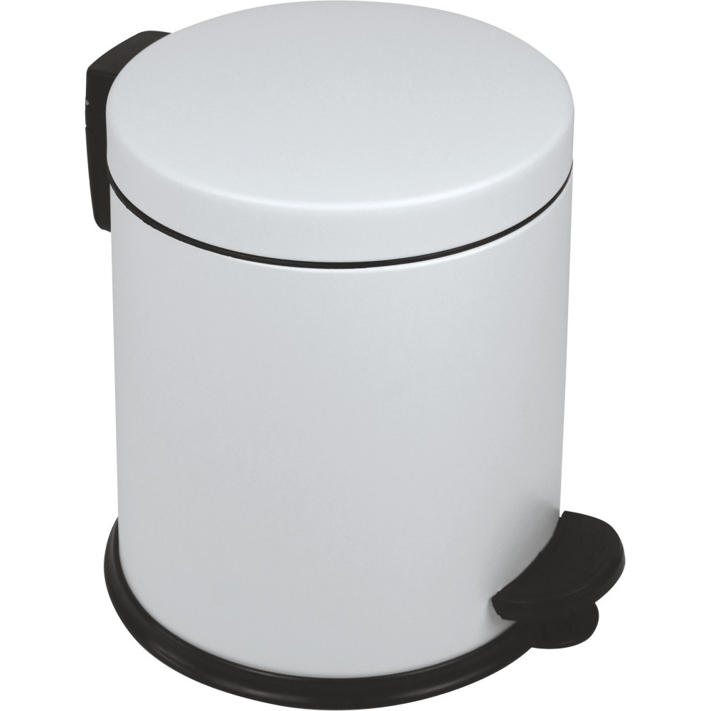 Poubelle ronde 5L blanche lot de 8 pièces Poubelle ronde 5L blanche lot de 8 pièces