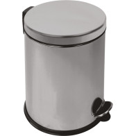 Poubelle ronde inox 12L lot de 6 élégantes