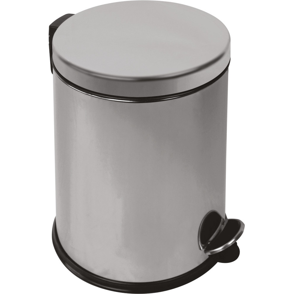 Poubelle ronde inox 12L lot de 6 élégantes Poubelle ronde inox 12L lot de 6 élégantes
