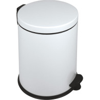Poubelles blanches rondes 12L lot de 6 pièces