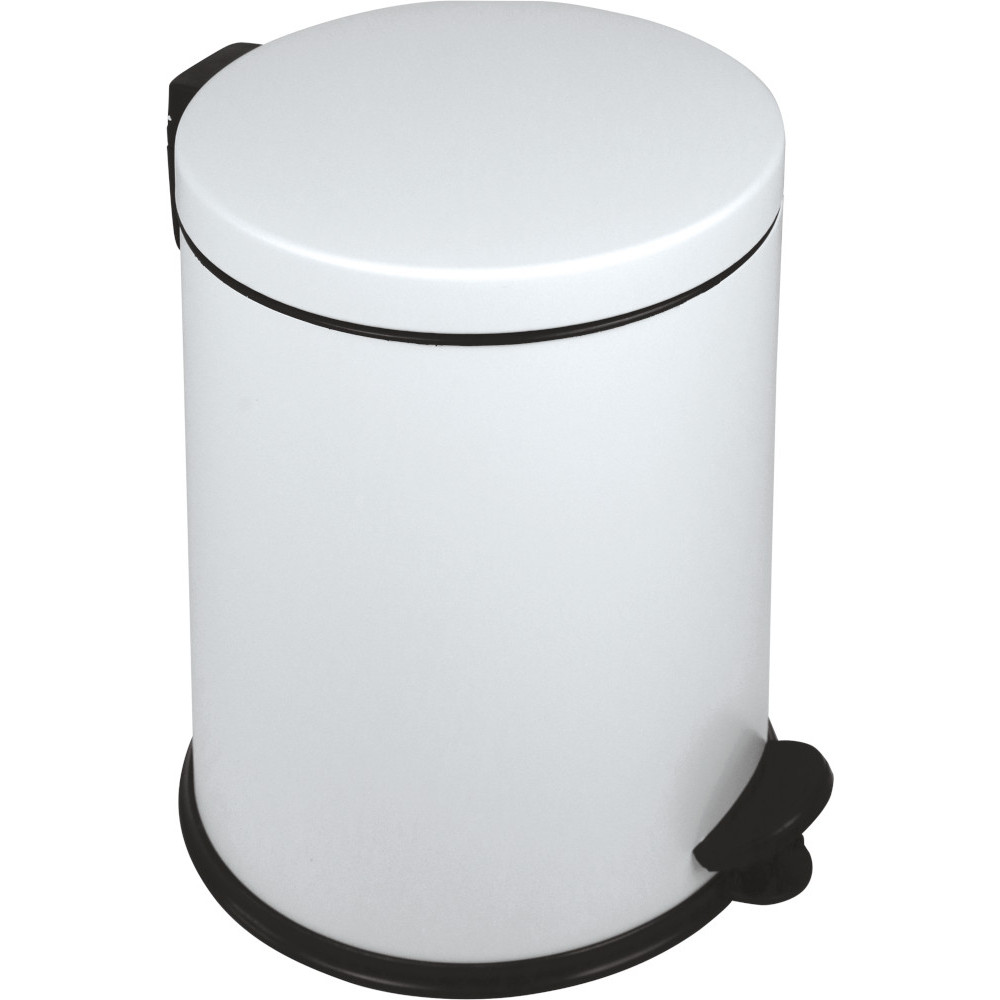 Poubelles blanches rondes 12L lot de 6 pièces Poubelles blanches rondes 12L lot de 6 pièces