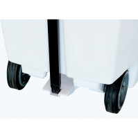 Conteneur plastique mobile à pédale 120L vert extérieur