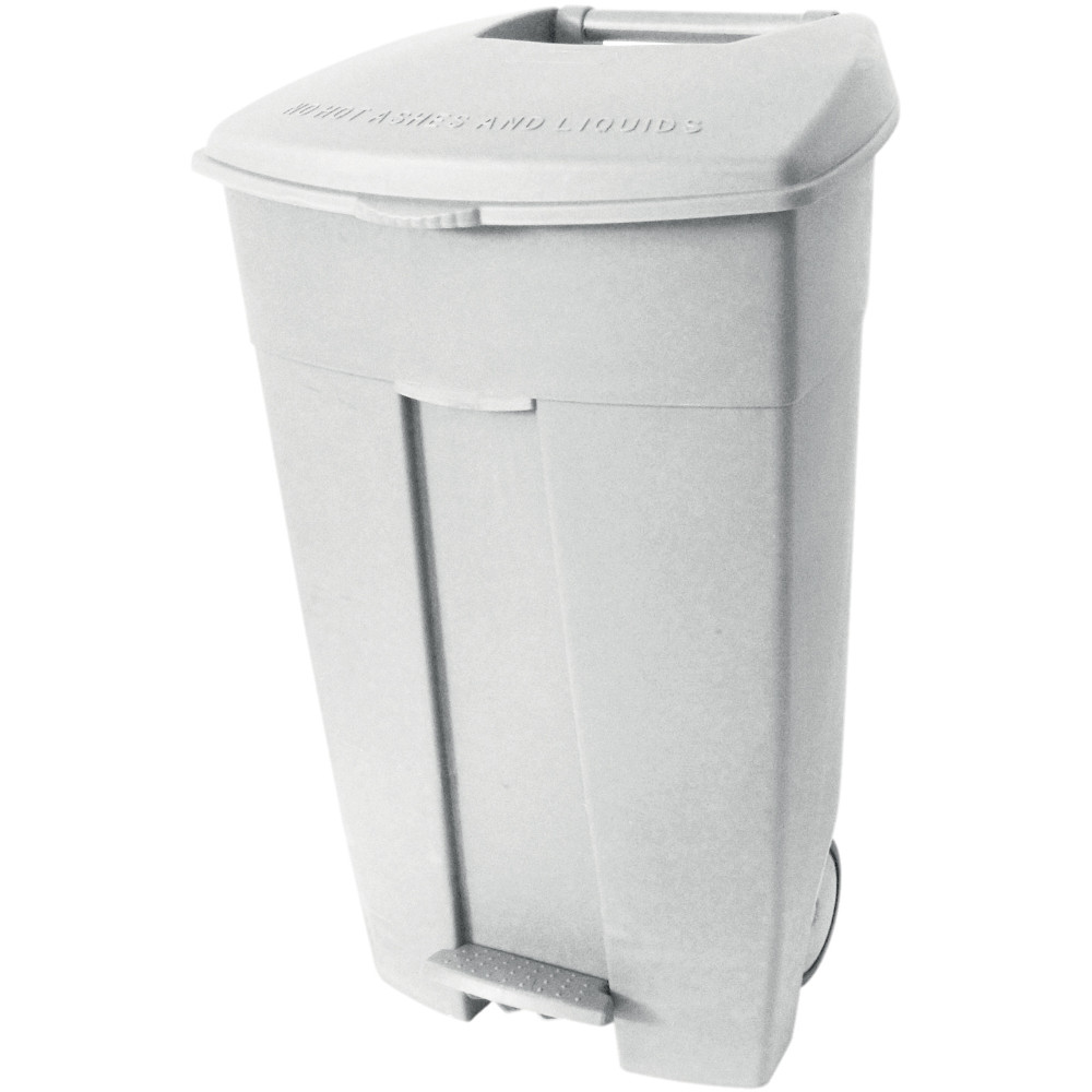 Conteneur plastique mobile à pédale blanc 120L lot de 3 Conteneur plastique mobile à pédale blanc 120L lot de 3