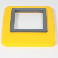 Cadre jaune pour couvercle bac 60L et 80L