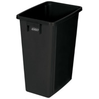 Bac de recyclage 60L noir pour déchets collectés efficacement