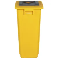 Bac recyclage 60L jaune pratique et robuste extérieur intérieur