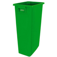 Collecteur recyclage 80L vert élégant pratique pour tri sélectif
