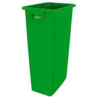Collecteur recyclage 80L vert élégant pratique pour tri sélectif