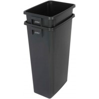 Bac collecteur recyclage 80L gris pour déchets propres efficace