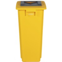 Bac recyclage jaune 60L configurable pratique et durable