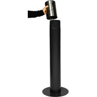 Cendrier XXL noir design inoxydable