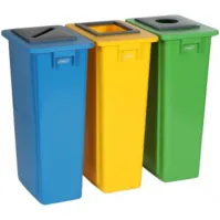 Collecteur recyclage vert 80L configurable moderne et pratique
