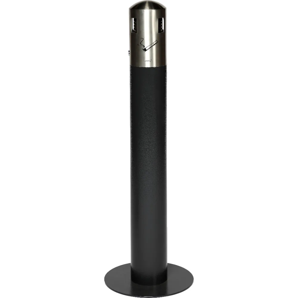 Cendrier poubelle rectangulaire 27 litres inox brillant