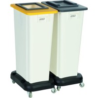 Bac recyclage 80L blanc configurable robuste pratique recyclage