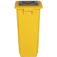 Bac jaune 80L configurable pour recyclage efficace et pratique