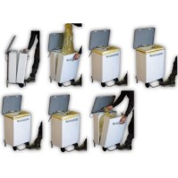 Utilisation d'une poubelle de restaurant