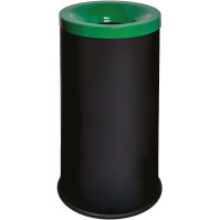 Corbeille anti-feu tri-sélective 90L noire et verte