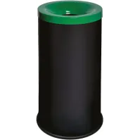 Corbeille anti-feu tri-sélective 90L noire et verte