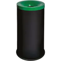 Corbeille anti-feu tri-sélective 90L noire et verte