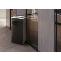 Cendrier poubelle rectangulaire 27 litres acier noir