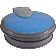 Support mural pour sacs-poubelle 110L couvercle bleu