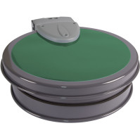 Support mural sacs-poubelle 110L couvercle vert robuste pratique