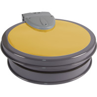 Support mural sacs-poubelle 110L couvercle jaune pratique et hygiénique