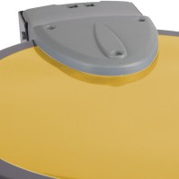 Support mural 110L sacs-poubelle avec couvercle jaune fonctionnel